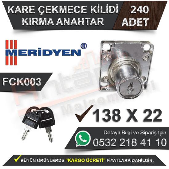 Meridyen Çekmece Kilidi Kare (Kırma Anahtar) 138X22 (240 Adet), Meridyen, Çekmece, Kilidi, Kare, (Kırma Anahtar), 138X22, Meridyen Kilit, Çekmece Kilidi Kare, (Kırma Anahtar) 138X22, Çekmece Kilidi