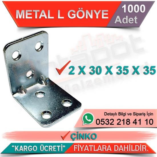 Metal L Gönye 2x30x35x35 Çinko (1000 Adet)