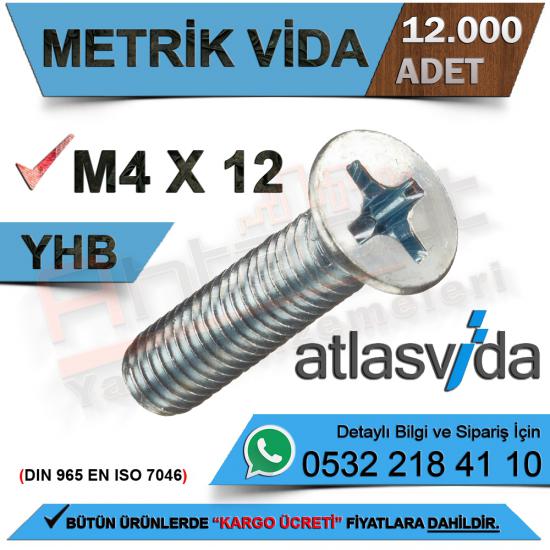ATLAS M4X12 YHB METRİK VİDA [12.000 ADET]