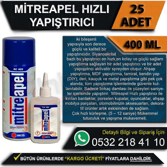 Mitreapel Hızlı Yapıştırıcı 100 Gr & Sprey 400 Ml (25 Adet), Mitreapel Hızlı Yapıştırıcı, Mitreapel, Hızlı, Yapıştırıcı, Mitreapel Yapıştırıcı, Hızlı Yapıştırıcı, Toptan Yapıştırıcı, 400 Ml Yapıştırıc