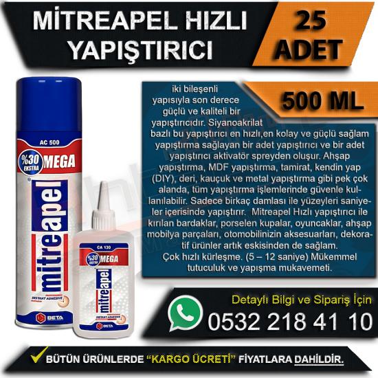 Mitreapel Hızlı Yapıştırıcı 130 Gr & Sprey 500 Ml (25 Adet), Mitreapel Hızlı Yapıştırıcı, Mitreapel, Hızlı, Yapıştırıcı, Mitreapel Yapıştırıcı, Hızlı Yapıştırıcı, Toptan Yapıştırıcı, 500 Ml Yapıştırıc