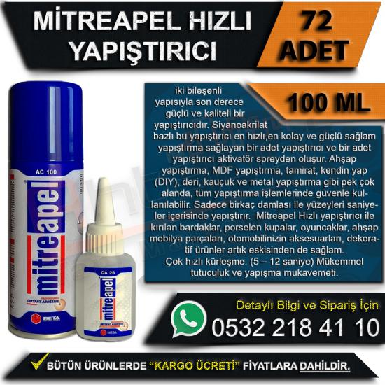 Mitreapel Hızlı Yapıştırıcı 100 Gr & Sprey 400 Ml (25 Adet