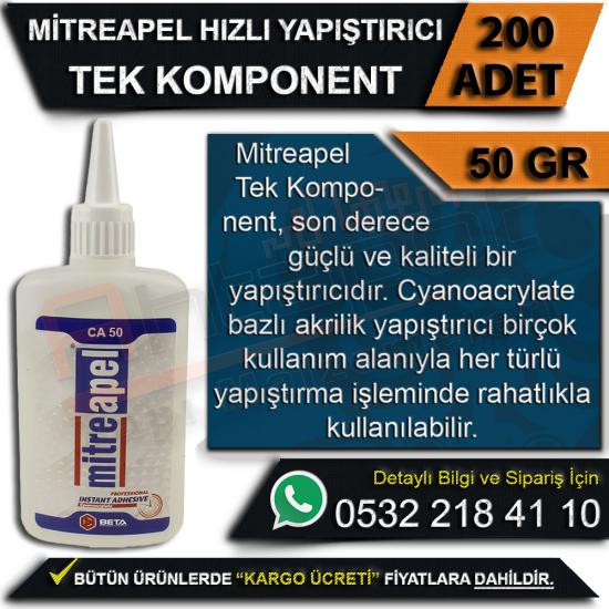 Mitreapel Hızlı Yapıştırıcı Tek Komponent 50 Gr (200 Adet), Mitreapel, Hızlı, Yapıştırıcı, Tek, Komponent, 50 Gr, Mitreapel Hızlı Yapıştırıcı, Tek Komponent 50 Gr, Hızlı Yapıştırıcı, Tek Komponent Yap