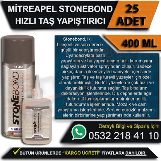 MİTREAPEL Stonebond Hızlı Taş Yapıştırıcı 100 Gr + 400 ML (25 Adet), MİTREAPEL, Stonebond, Hızlı, Taş, Yapıştırıcı, 100 Gr + 400 ML, MİTREAPEL Stonebond, Hızlı Taş Yapıştırıcı, Taş Yapıştırıcı, MİTREA