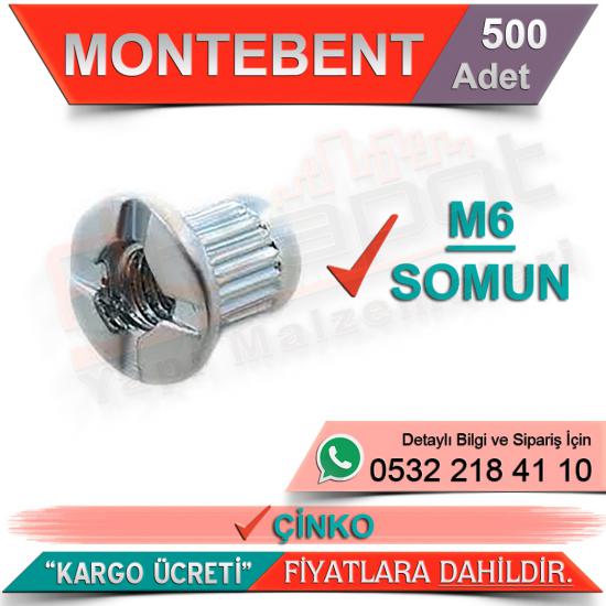 Montebent Bağlantı M6 Somun Çinko (500 Adet)