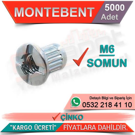 Montebent Bağlantı M6 Somun Çinko (5000 Adet)