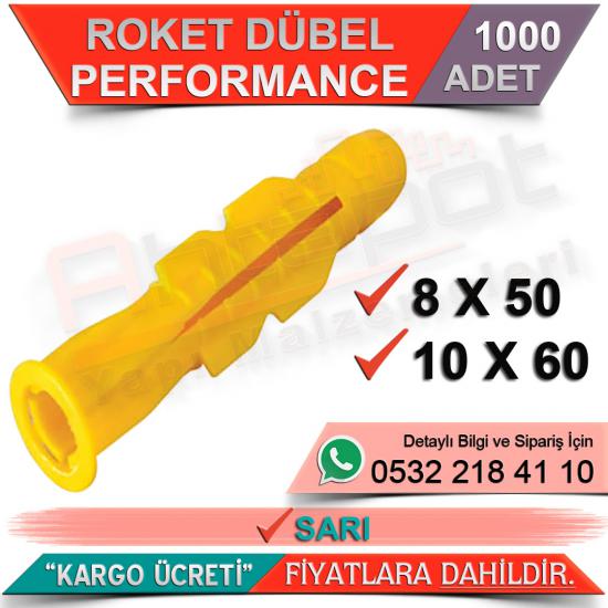 Roket Dubel 8x50 Sarı (1000 Adet)