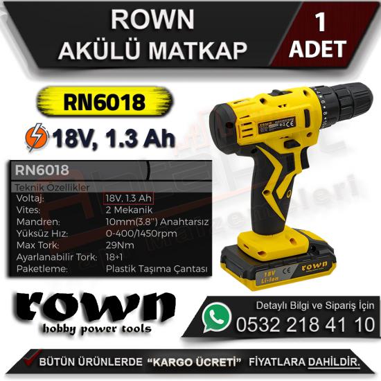 Rown RN6018 Akülü Matkap Vidalama 18V 1.3Ah