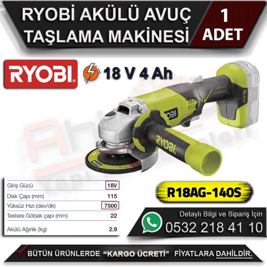Ryobi R18AG-140S 18 V Akülü Taşlama Makinesi