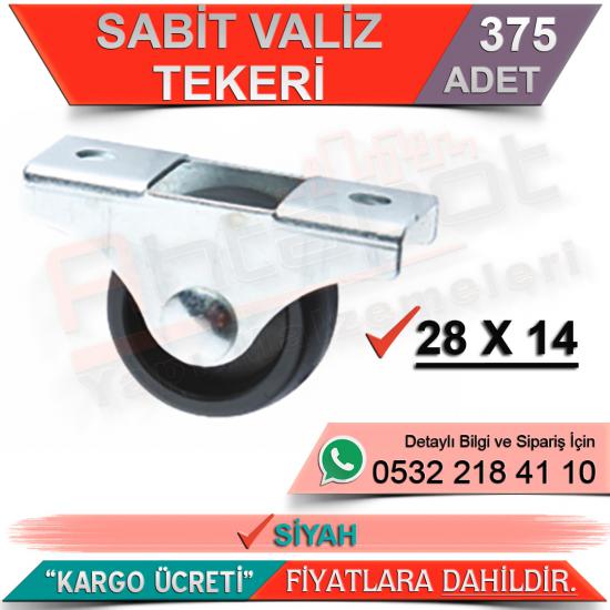 Sabit Valiz Tekeri 28x14 Siyah (375 Adet)