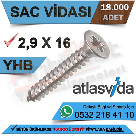 Atlas Sac Vidası Yhb 3,5X25 (14.000 Adet)