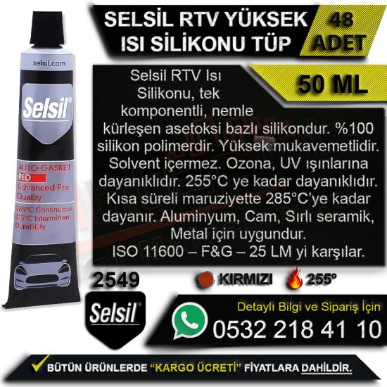 Selsil Rtv Yüksek Isı Silikonu Tüp 50 Ml Kırmızı (48 Adet), Selsil, Rtv, Yüksek, Isı, Silikonu, Tüp, 50 Ml, Kırmızı, Sıvı Conta, Selsil Rtv Yüksek Isı Silikonu, Yüksek Isı Silikonu, Selsil Rtv, Toptan