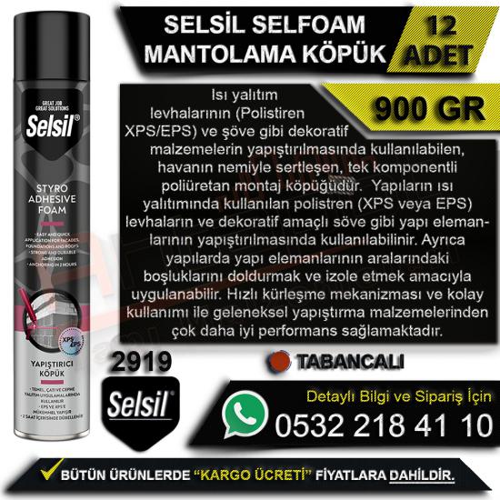 Selsil Selfoam Mantolama Köpüğü Tabancalı 900 Gr (12 Adet), Selsil, Selfoam, Mantolama, Köpüğü, Tabancalı, 900 Gr, Selsil Selfoam, Mantolama Köpüğü, Tabancalı Köpük, Selsil Köpük, Toptan Köpük