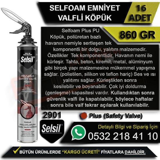 Selsil Selfoam Pu Köpük Emniyet Valfli 860 Gr (16 Adet), Selsil, Selfoam, Pu, Köpük, Emniyet, Valfli, 860 Gr, (16 Adet), Selsil Selfoam Pu Köpük, Emniyet Valfli Köpük, 860 Gr Köpük, Plus (Safety Valve