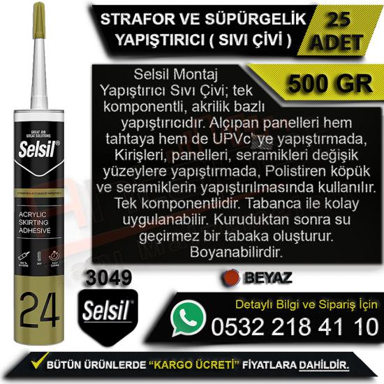 Selsil Strafor Ve Süpürgelik Yapıştırıcı (Yeni Formül Sıvı Çivi) 500 Gr (25 Adet), Selsil, Strafor, Ve, Süpürgelik, Yapıştırıcı, Yeni, Formül, Sıvı, Çivi, 500 Gr, Selsil Strafor Ve Süpürgelik Yapıştır