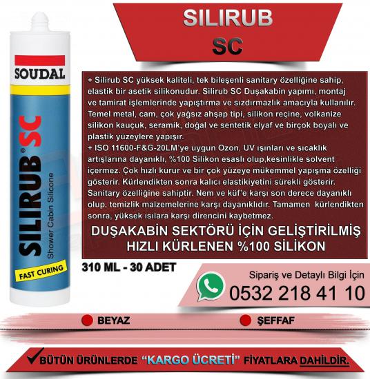 Soudal Silirub Sc Duşakabin Silikonu Beyaz 310 Ml