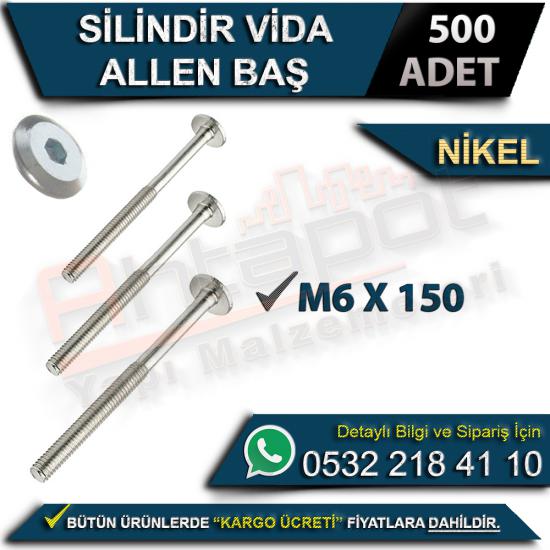 Silindir Vida Allen Baş M6x150 Nikel (500 Adet), Silindir Vida Allen Baş M6x150 Nikel, Silindir, Vida, Allen, Baş, M6x150, Nikel, Silindir Vida, Allen Baş Vida, M6x150 Nikel Vida, Silindir Vida Allen