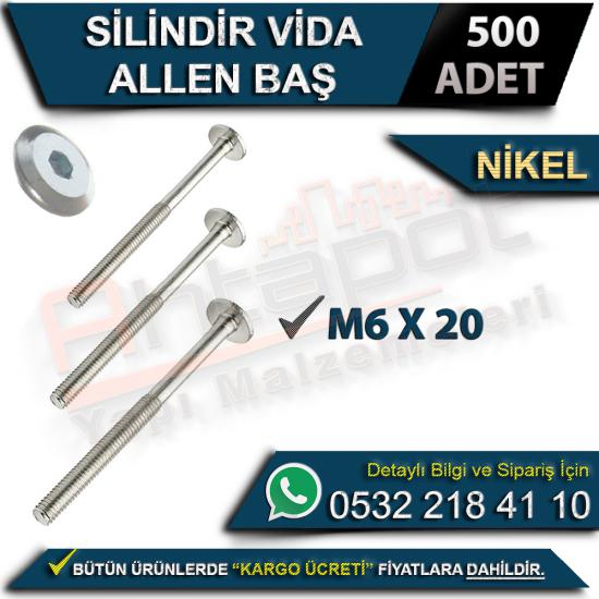 Silindir Vida Allen Baş M6x20 Nikel (500 Adet), Silindir Vida Allen Baş M6x20 Nikel, Silindir, Vida, Allen, Baş, M6x20, Nikel, Silindir Vida, Allen Baş Vida, M6x20 Nikel Vida, Silindir Vida Allen