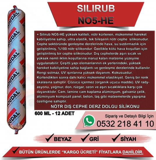 Soudal Silirub No5 Nötr İnşaat Silikonu 600 Ml Beyaz