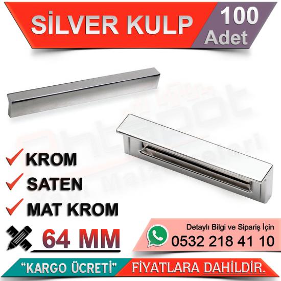 Silver Kulp 64 Mm Krom (100 Adet)