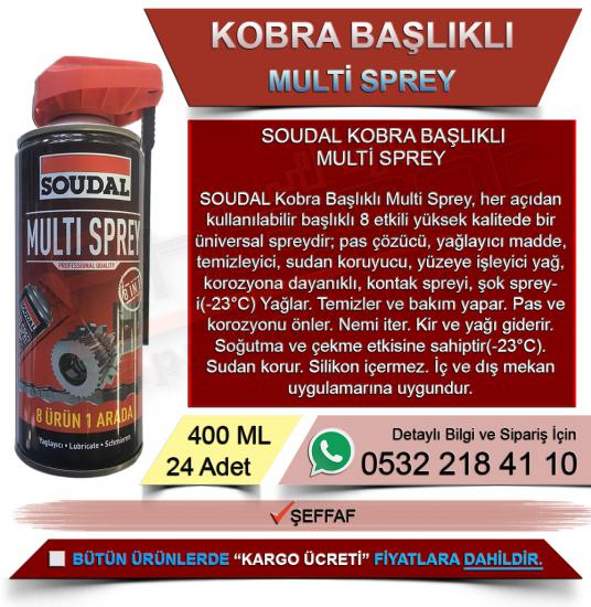 Soudal Kobra Başlıklı Multi Sprey Şeffaf 400 Ml