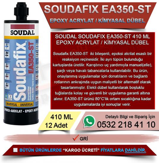Soudal Soudafix Ea350-St Epoxy Acrylat Kimyasal Dübel Gri 410 Ml