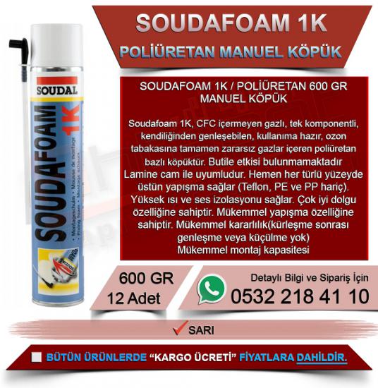 Soudal Soudafoam 1k Köpük 600 Gr