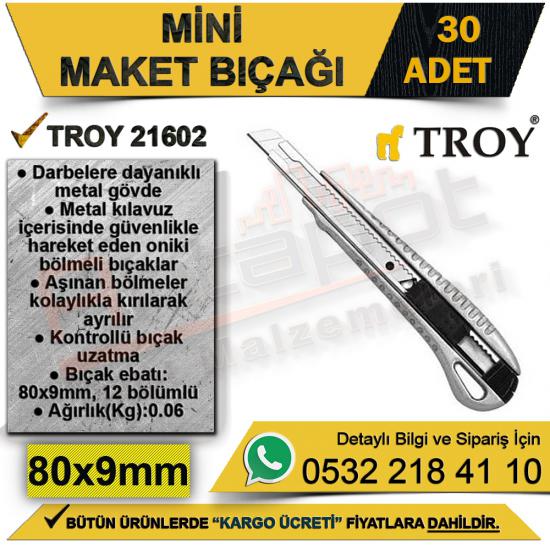 Troy 21602 Mini Maket Bıçağı 80X9  Mm (30 Adet)