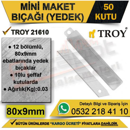 Troy 21610 Maket Bıçağı Yedek Bıçakları 80X9  Mm (50 Kutu)