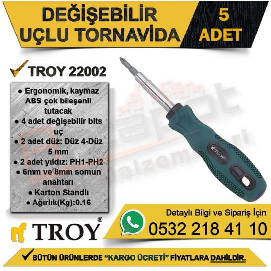 Troy 22002 Değişebilir Uçlu Tornavida (5 Adet)
