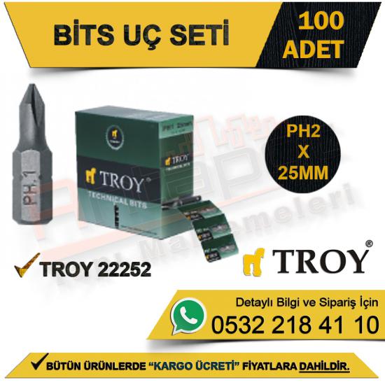 Troy 22252 Bits Uç Seti (PH2x25 Mm 100 Adet)