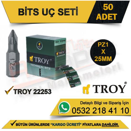 Troy 22253 Bits Uç Seti (PZ1x25 Mm 50 Adet)