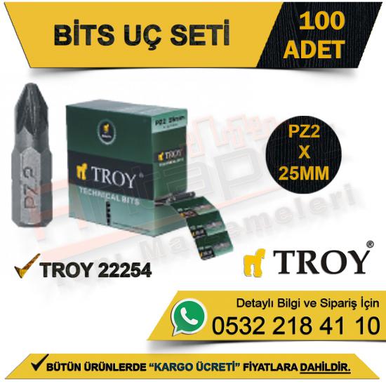 Troy 22254 Bits Uç Seti (PZ2X25 Mm 100 Adet)