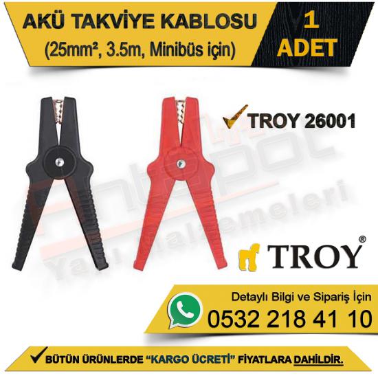 Troy 26001 Akü Takviye Kablosu 25 Mm² 3.5m Minibüs için