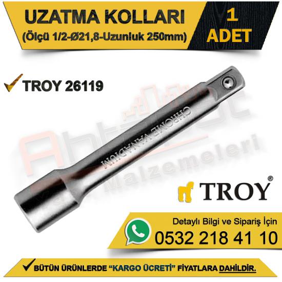 Troy 26119 Uzatma Kolları (Ölçü 1/2-Ø21,8-Uzunluk 250 Mm)