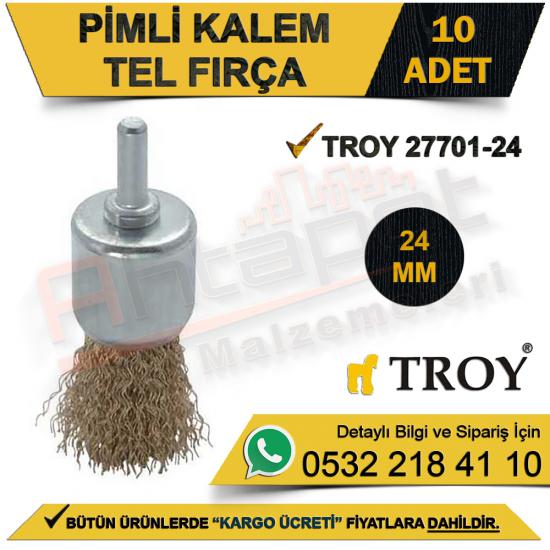 Troy 27701-17 Pimli Kalem Tel Fırça 24  Mm (10 Adet)