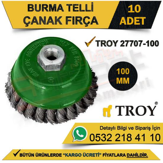 Troy 27707-100 Burma Telli Çanak Fırça 100  Mm (10 Adet)