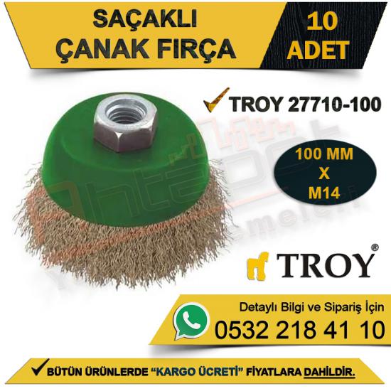 Troy 27710-100 Saçaklı Çanak Fırça 100  Mm (10 Adet)