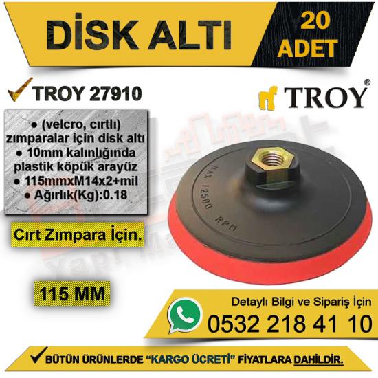 Troy 27910 Disk Altı 115 Mm Cırt Zımpara İçin (20 Adet)