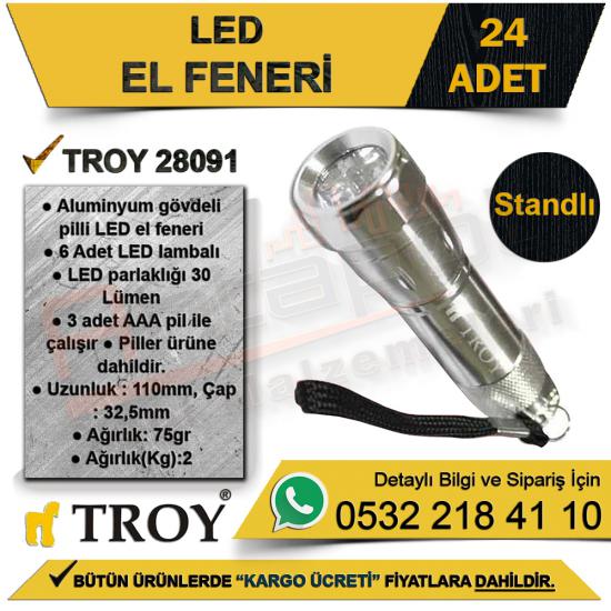 Troy 28091 Led El Feneri Standlı (24 Adet)
