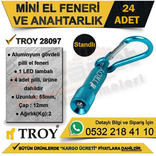 Troy 28097 Mini El Feneri ve Anahtarlık Standlı (24 Adet)