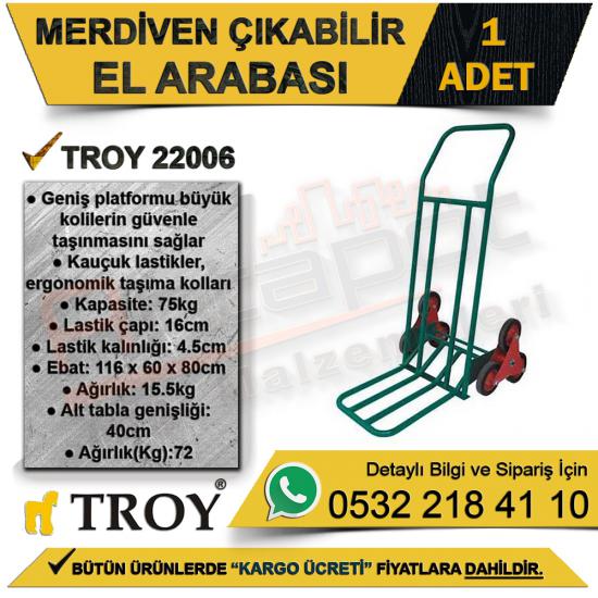 Troy 90004 Merdiven Çıkabilir El Arabası