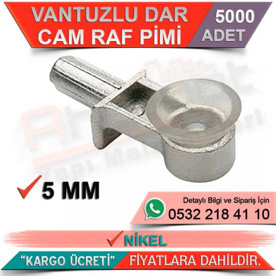 Vantuzlu Raf Pimi Dar 5 Mm Nikel (5000 Adet)