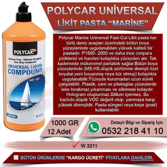 Politek Polycar Universal Likit Pasta / Marine-Deniz Grubu 1000 Gr (12 Adet)