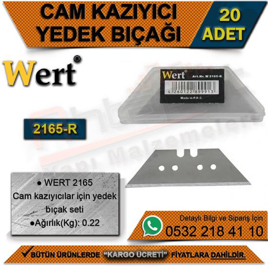 Wert 2165-R Cam Kazıyıcı Yedek Bıçak (20 Adet)