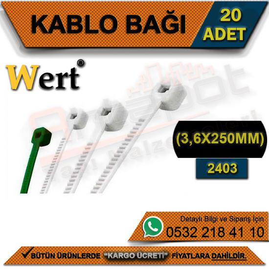 Wert 2403 Kablo Bağı (3.6x250  Mm) (20 Adet)