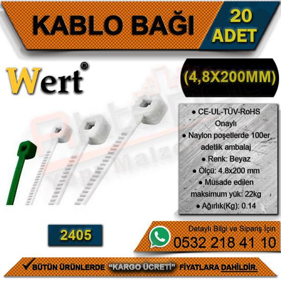 Wert 2405 Kablo Bağı (4.8x200  Mm) (20 Adet)