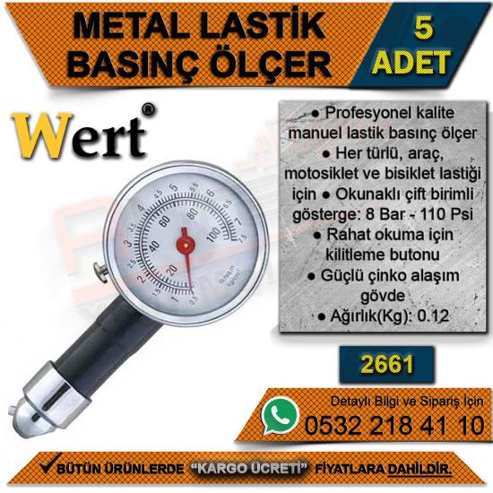 Wert 2661 Lastik Basınç Ölçer (Metal) (5 Adet)