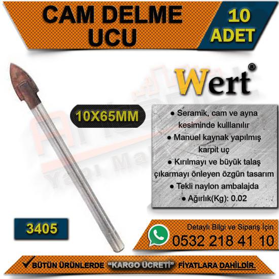 Wert 3405 Cam Delme Ucu (10x65 Mm) (10 Adet)