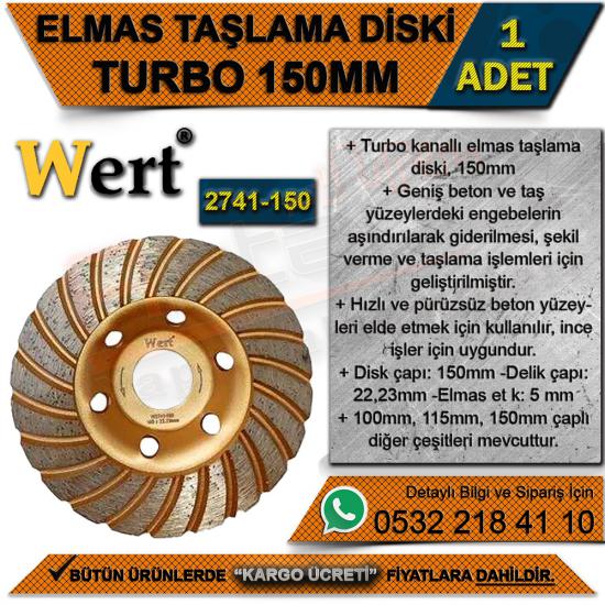 Wert 2741-150 Elmas Taşlama Diski, Turbo, 150 Mm (1 Adet)